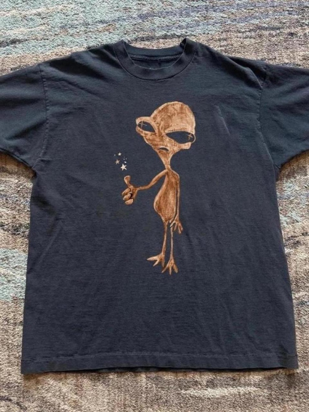 Gildan Black Tee with Bronze Alien Graphic
